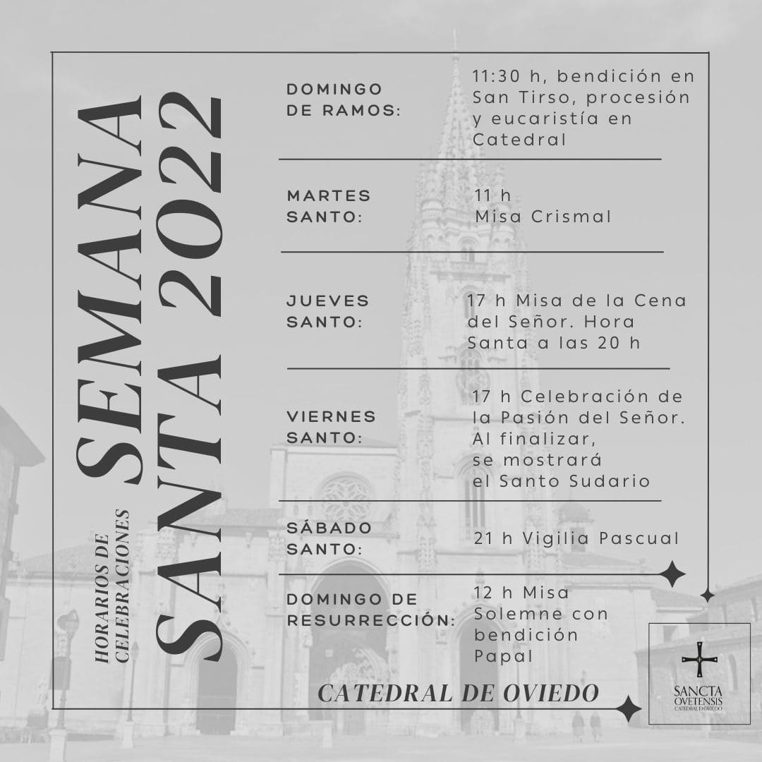 La Semana Santa en la Catedral de Oviedo – Programación 2022