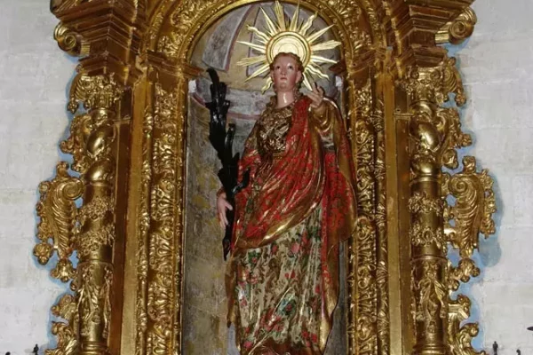 Hornacina de Santa Leocadia en la Girola de la Catedral de Oviedo