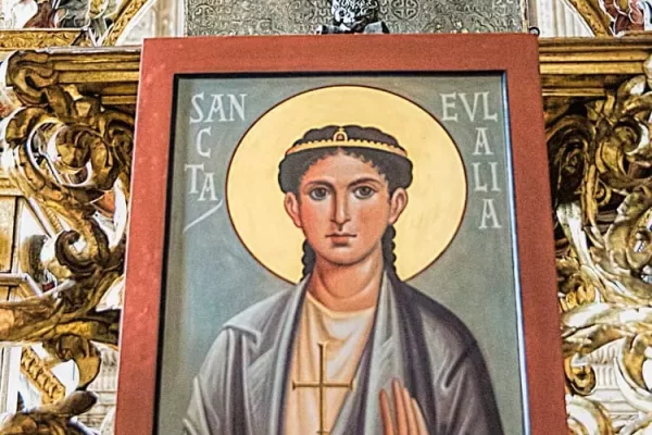 Icono de Santa Eulalia en la Cúpula de la Capilla de Santa Eulalia de la Catedral de Oviedo